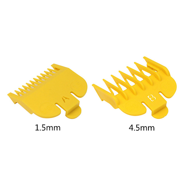 2/4 stk Hair Limit Barberklipper Elektriske barberingsguider Kam Yellow 1Set/2pcs