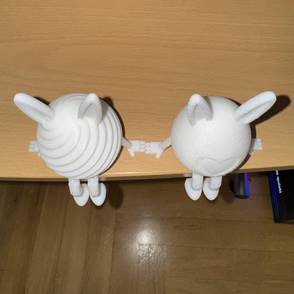 3D påskeeggmodell med bevegelig eggpynt, artikulert egg A7