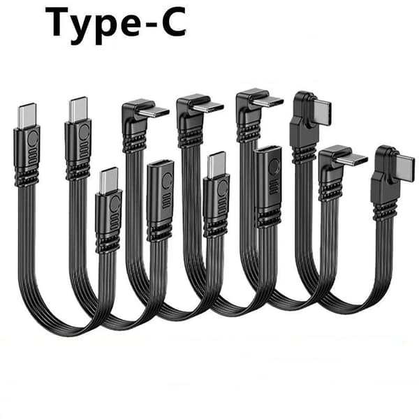 1 stk 90 graders USB C-forlengelseskabel hann til hunn hurtiglading A1