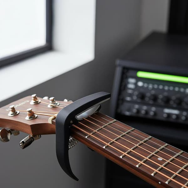 Gitarrstämningsklämma Bärbar Plast Capo Musikinstrument Fo