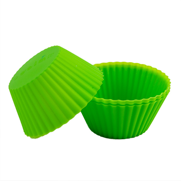 4 stk Silikonkakekoppforing Bakekoppform Green