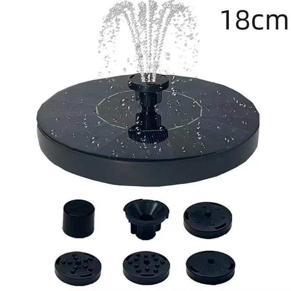 Mini solvattenfontän soldriven för pool, damm, vattenfall 16cm