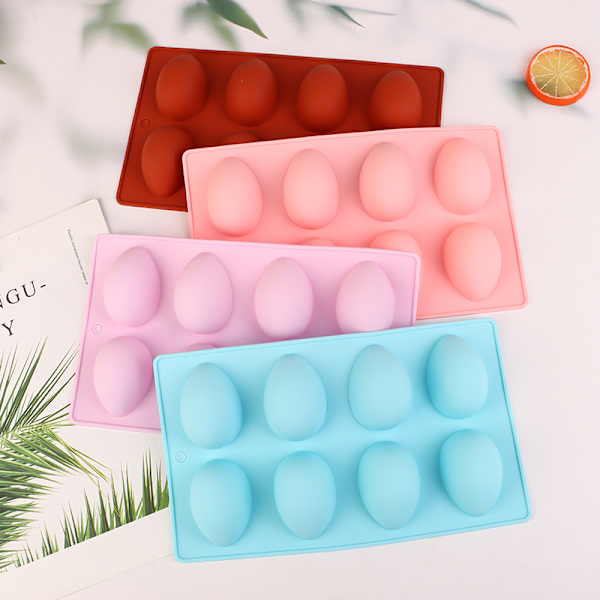 Påske Egg Silikon Bakeform Konditori Sjokoladeform Pudding Red