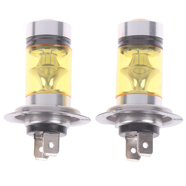 2x Bil H4/H7 9003 HB2 8000K Hi/Lo Beam 20 LED-dimljus White H7