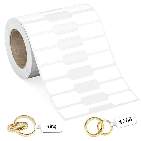 500 st/rulle prislappar smyckesprislappar ring halsband örhänge A3