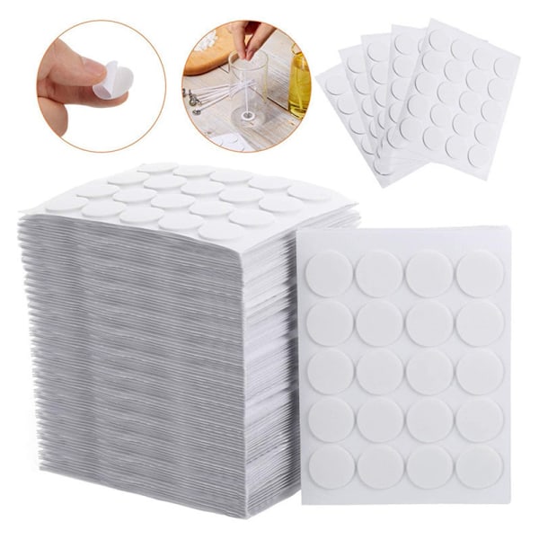 100pcs 20mm Candle Wick Stickers Candle Making Round Sticker fo White