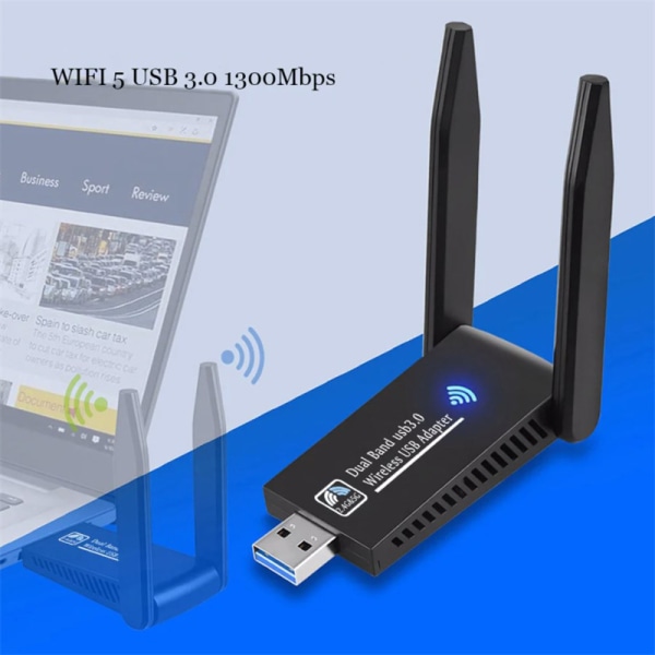 1300 Mbps USB Wifi-adapter Dual Band 5,8 GHz 2,4 GHz USB 3.0 Wi-fi