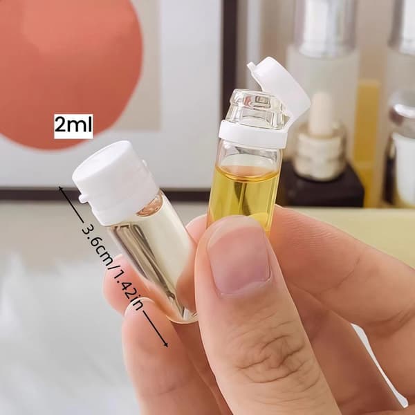 10 Mini Reseflaskor, Läckagesäkra Bärbara Transparenta Tomma Glasflaskor 10pcs