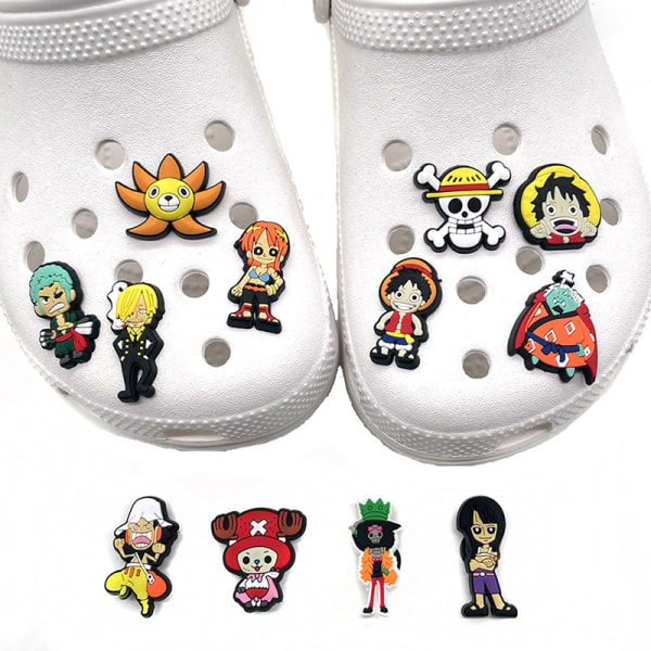 6 kpl One Piece Shoe Charms Shoe Solki Kengät Clip Anime Figuurit 1#-6Pcs