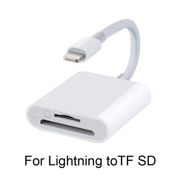 OTG-kortläsare för Lightning till SD TF-kamerakortläsare Anpassad