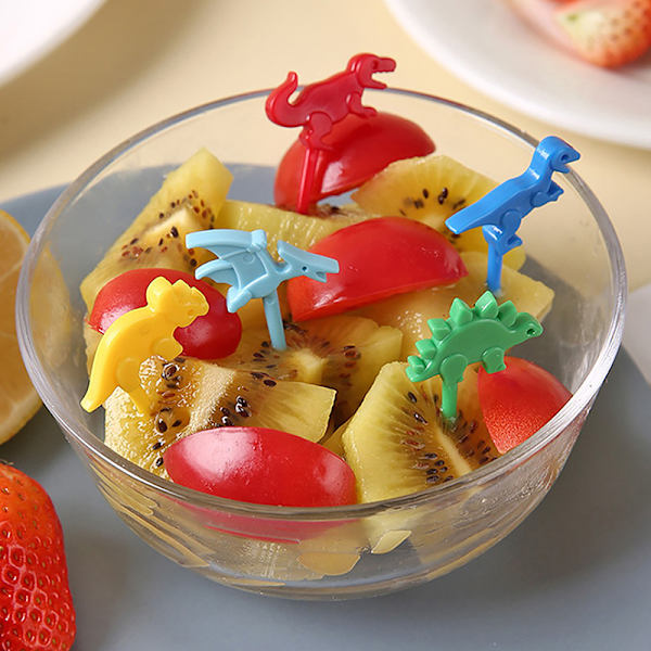 10 stk Bento e Mini Dyr Fruktpinner Gaffler Lunsjboks Dekor Ki
