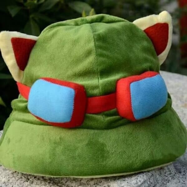 Swift Scout Teemo -hattu, vihreä krikettilippis, pelihahmon lippis, cosplay 02