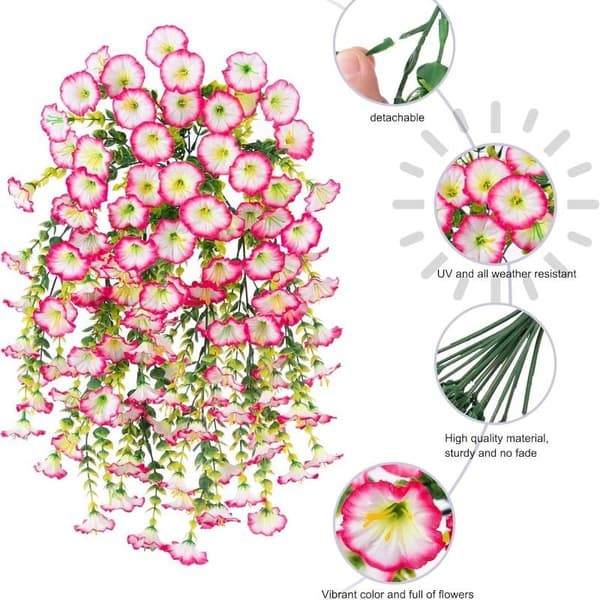 2 stk kunstige blomster vin Morning Glory bryllupsfest A5 2pcs