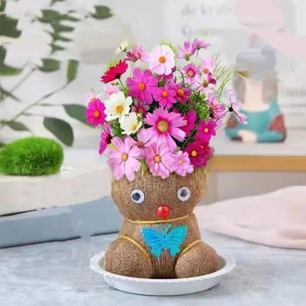 Græsdukke Græs Hoved Blomsterdukke Kreativt Hoved Langt Græs H A2