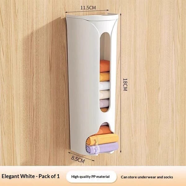 Väggmonterad förvaringsdispenser för plastpåsar, utdragbar matkasse A2
