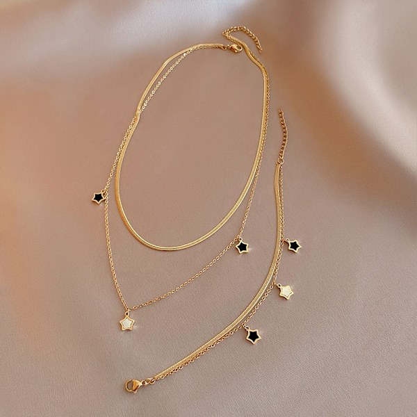 Fashion Multilayer Chain Star Charm halskæde armbånd til kvinder Bracelet