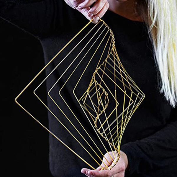 Square Wave Kinetic Spinner Creative Design Of Dekorative Ornam Silver