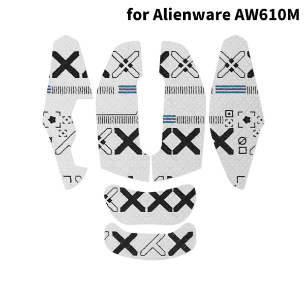 Svettebestandige musegrepstape-klistremerker for Alienware AW6 A7