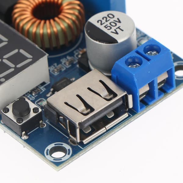 1 sæt 5A 75W XL4015 DC-DC-konverter justerbar step-down oplader