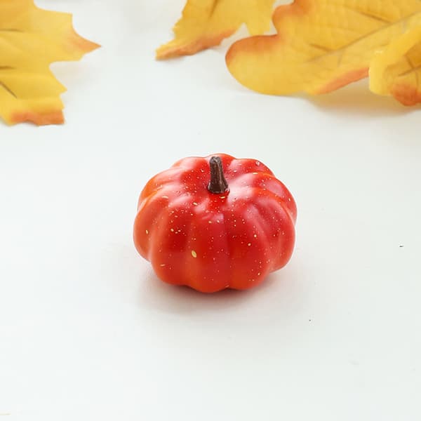 Miniatyr konstgjord Halloween pumpa dekor simulerad grönsak DI A6