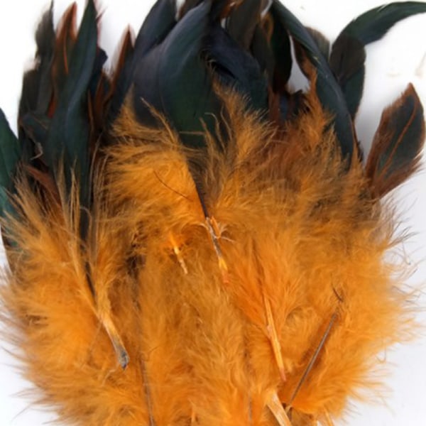 50 stk Lot Natural Color Rooster Feathers 6-8 Tommers Fasan Chic Black
