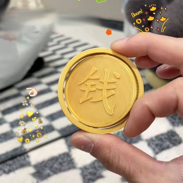 3D-print nytår Tjen store penge Vind store penge Gyro Gold Coi B