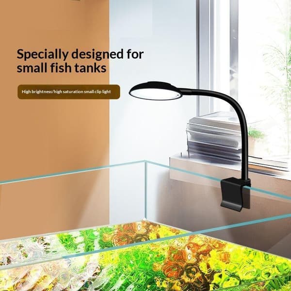 USB Akvarium LED-lampe Klips Fisketank Lys Dekor Akvatisk Multi A4