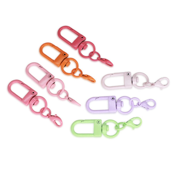 10 stk Farge nøkkelring anheng med hummerspenner Hundespenne nøkkel Ri 10Pcs Random Color