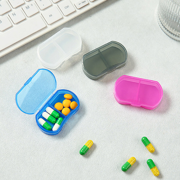 2-fack Pill Organizer Portabelt case Dust-Pro Rose red