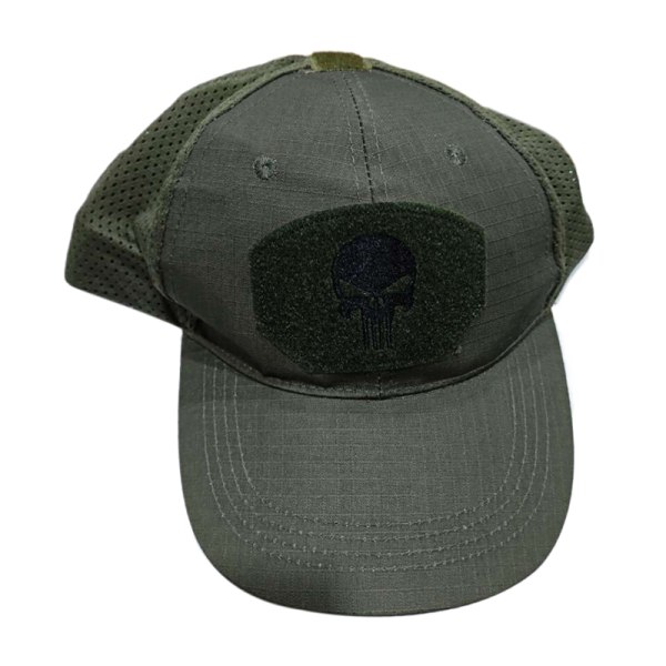 Skull Tactical Military Airsoft Cap Justerbar Pustende Sun V army green