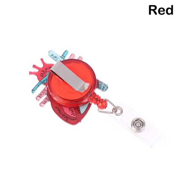 Anatomisk hjertediagram uttrekkbar merkesnelle med lær Ta Red
