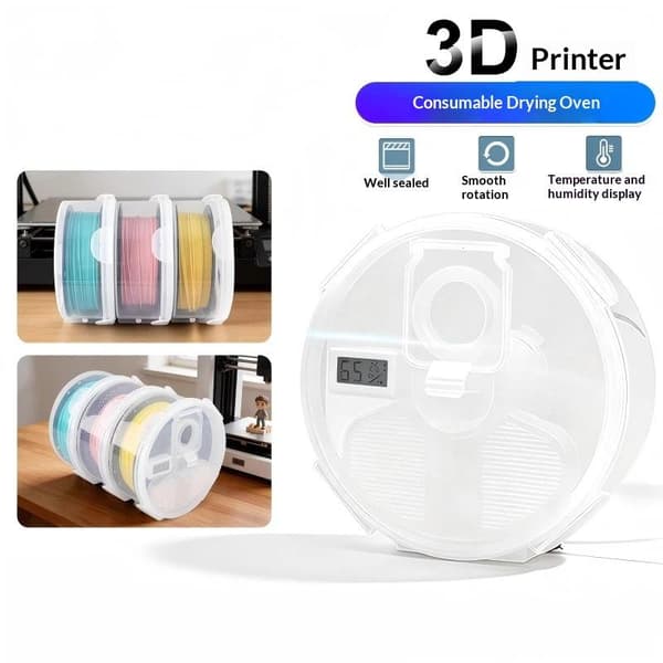1 uppsättning Release 3D-utskrift Filament Dry Box 1KG förvaringsfodral Dus A2