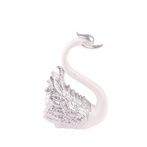 Crown Swan Fødselsdagskage Topper Kjole Feather Wedding Decoratio sliver
