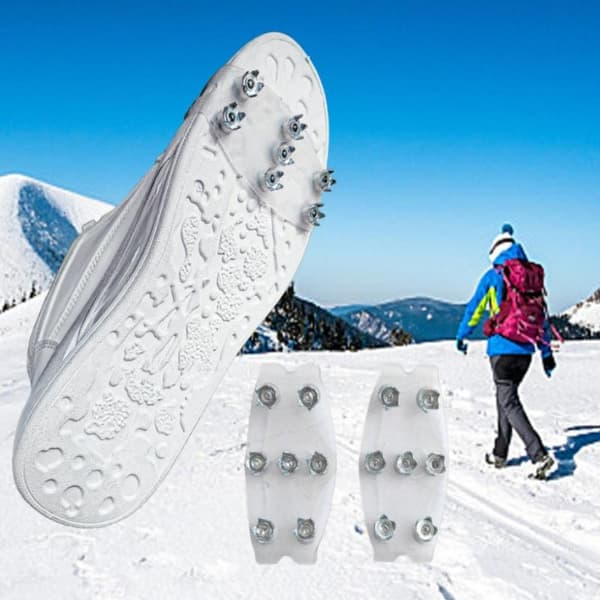 1 par 7 snöiskloklättring halkskyddande spikar stegjärn B