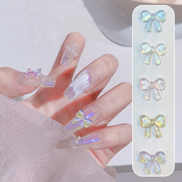 20 kpl/pussi, hartsikiilto Aurora bow nail art Tyttö DIY N A2