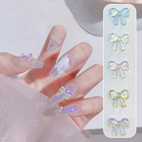 20st/påse Hartsglitter Aurora Bow Nail Art Accessoar Girl DIY N A2