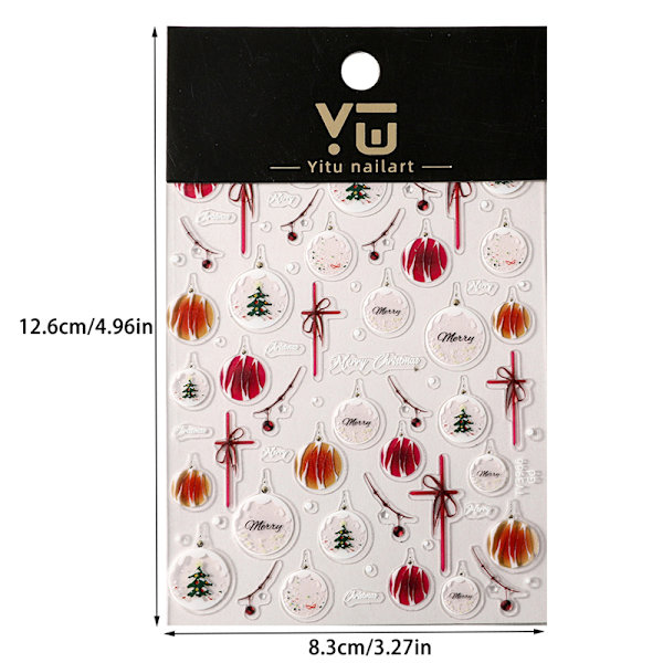 Kynsilakkaleima Joulu Vesitarra Jousi Nauha Design N 1PCS