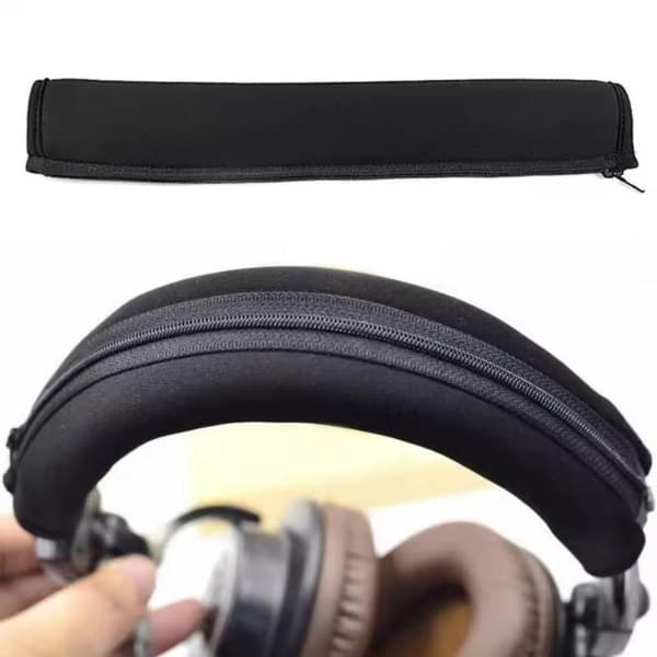 Elastiskt hörlurskåpa Universal Mjukt hörlursband Black