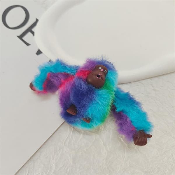 Värikäs pehmo-gorilla-apina-avaimenperä, sarjakuva-gibbon-avaimenperä P 1Pcs random