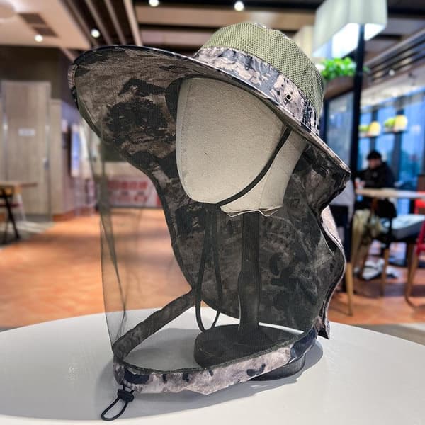 Fiskehatt Mygg Insektmiddel Nettingmasker Anti UV-hatt Un A3