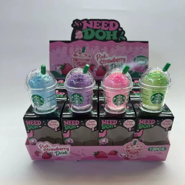 1 st e Iced Coffee Cup Fidget Toy Färgglad Need Doh Toy A9