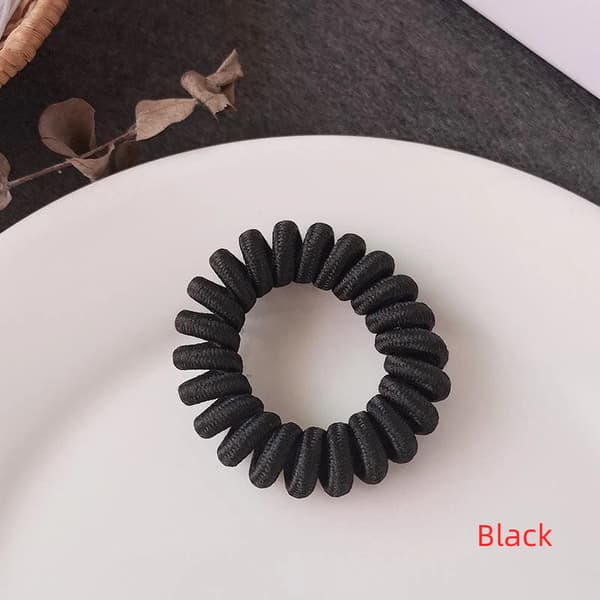 1 stk. spiralhårelastikker uden krølledesign til daglig styling Beige