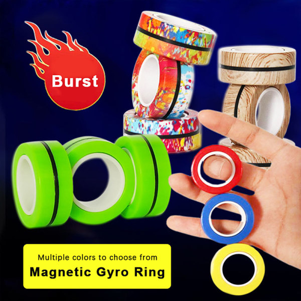 Magnet Fidget Spinner Dekompressionsring Toy Dekompression Magn B