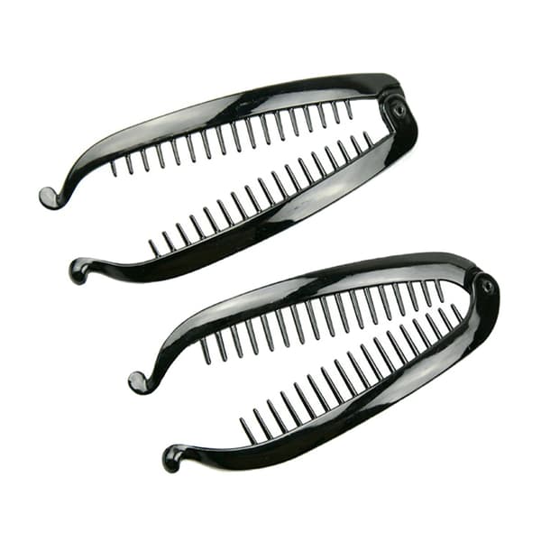 Banan Hårklämmor För Kvinnor Flickor Wave Combs Hårnålsfläta Cla Gold 11cm