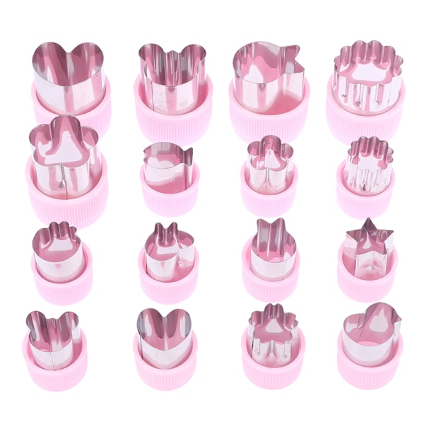 Grönsaker ter Plasthandtag Rosa Rostfritt Fruktting Die Kit A9