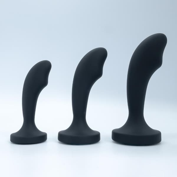 1/3 st silikon anal butt plug pärlor träningsset prostatamassage Blue L