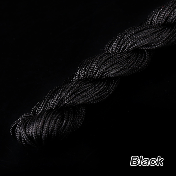 24 meter 1,0 mm nylonsnor armbånd flettet streng DIY dusker B Red
