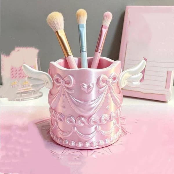1 stk. Engelvinger Relief Makeup Børsteholder Luksus Kosmetisk Org A2
