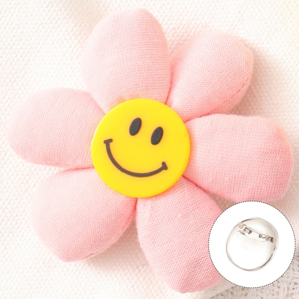 1kpl muoti Värikkäät hymyilevät kasvot Auringonkukka rintakorut Rintamerkit P Pink