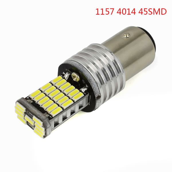 2 stk 1157 LED Canbus P21W/5W Bay15d 45 LED lyspære Red